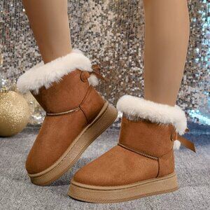 Cozy Faux Fur Trim Boots